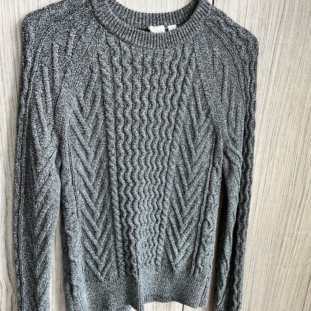 GAP Charcoal Cable Knit Sweater
